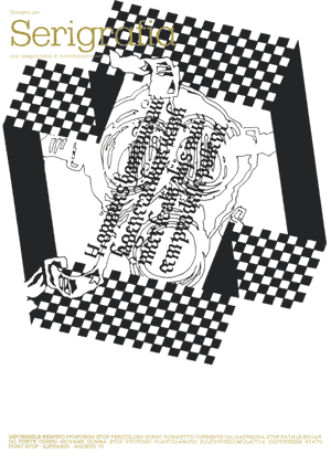 serigrafia con telegramma di accompagnamento