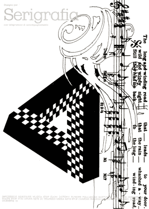 serigrafia con telegramma di accompagnamento